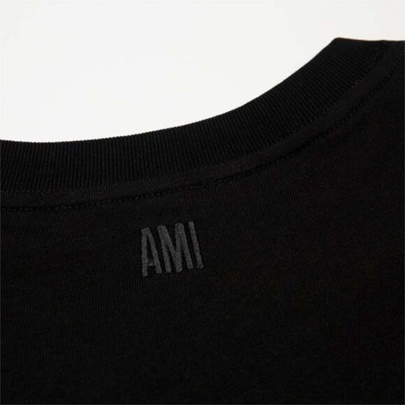 Ami 2023ss Classic Love Black Short Sleeve Tee - Picture 8 of 9